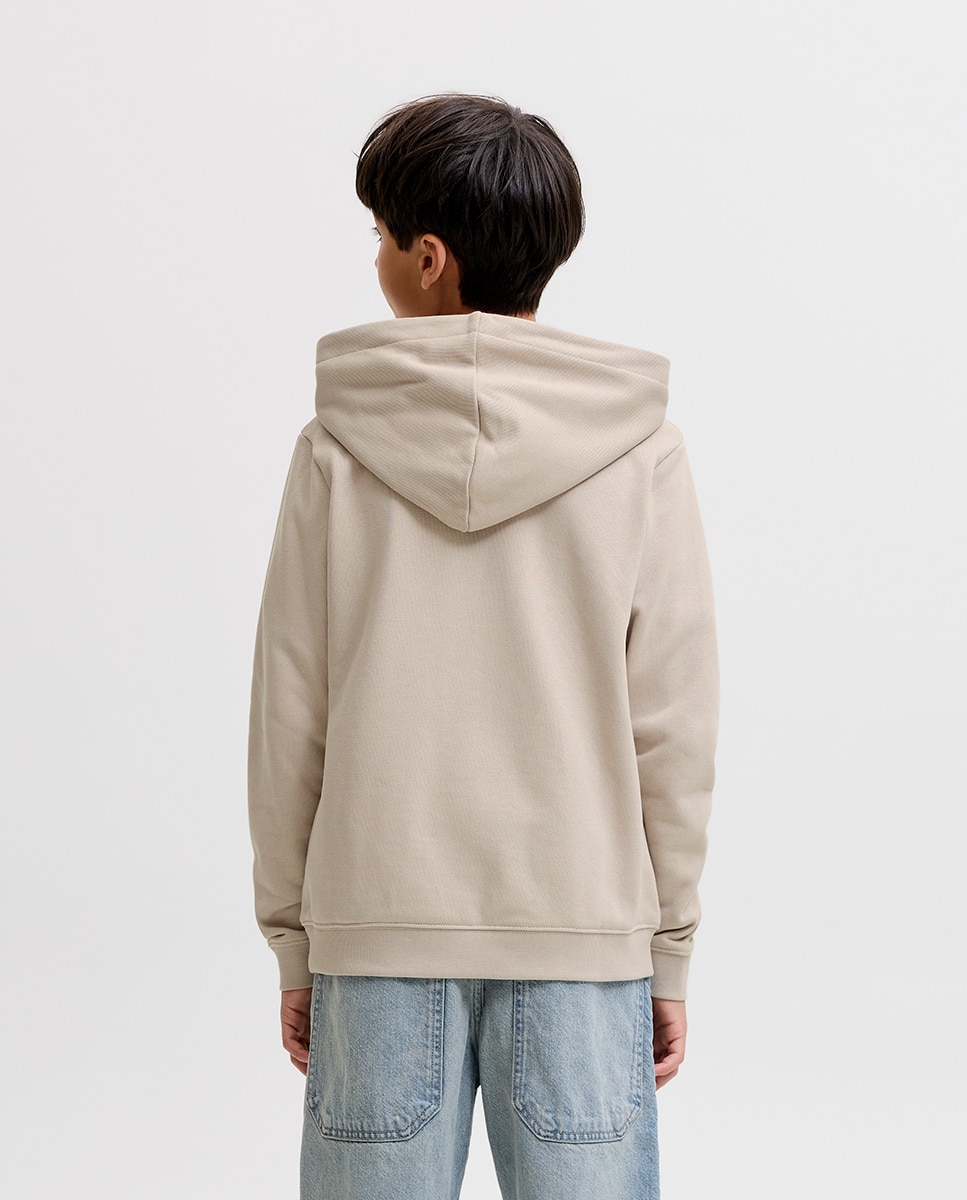Sudadera de niño con capucha y print frontal - Jack & Jones - Natural Natural-2