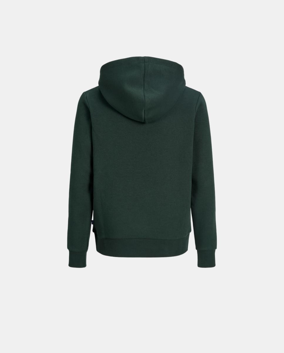 Sudadera de niño con capucha y print frontal - Jack & Jones - Verde oscuro Verde oscuro-8