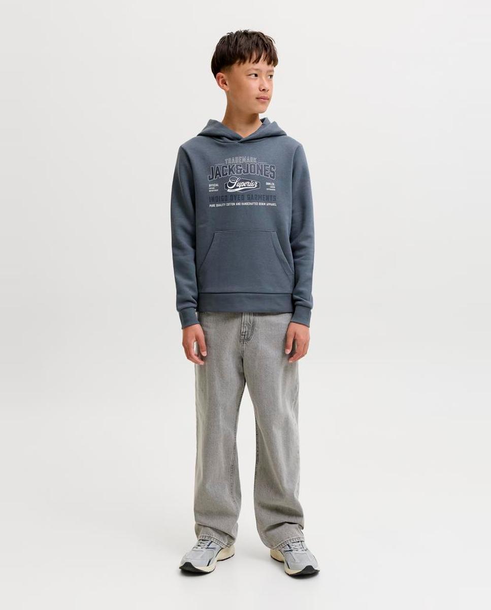 Imagen 2 de Sudadera de niño con capucha y print frontal - Jack & Jones - Azul Azul