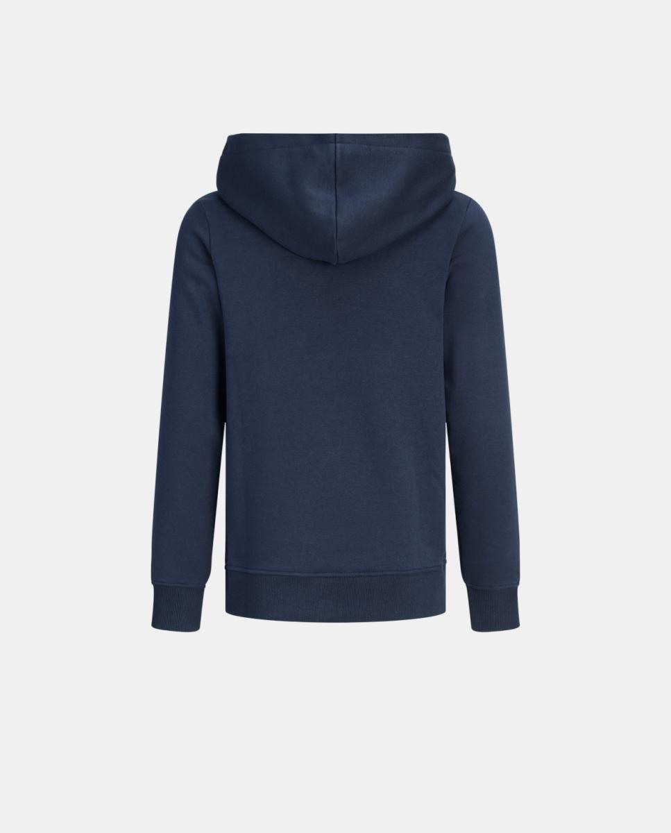 Sweatshirt com Capuz e Estampado à Frente Jack & Jones Azul-marinho-8