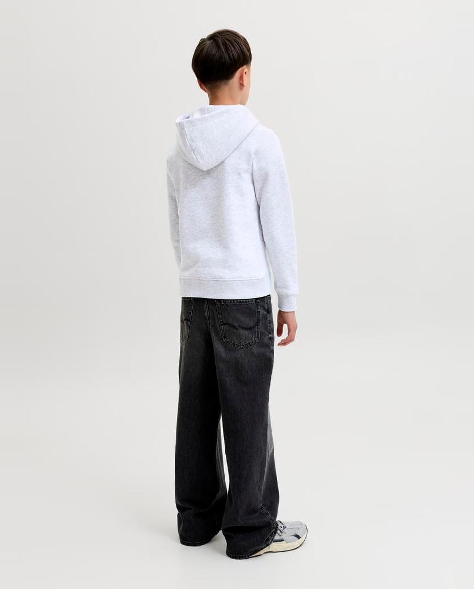 Sweatshirt com Capuz e Estampado à Frente Jack & Jones Cinzento-claro-3
