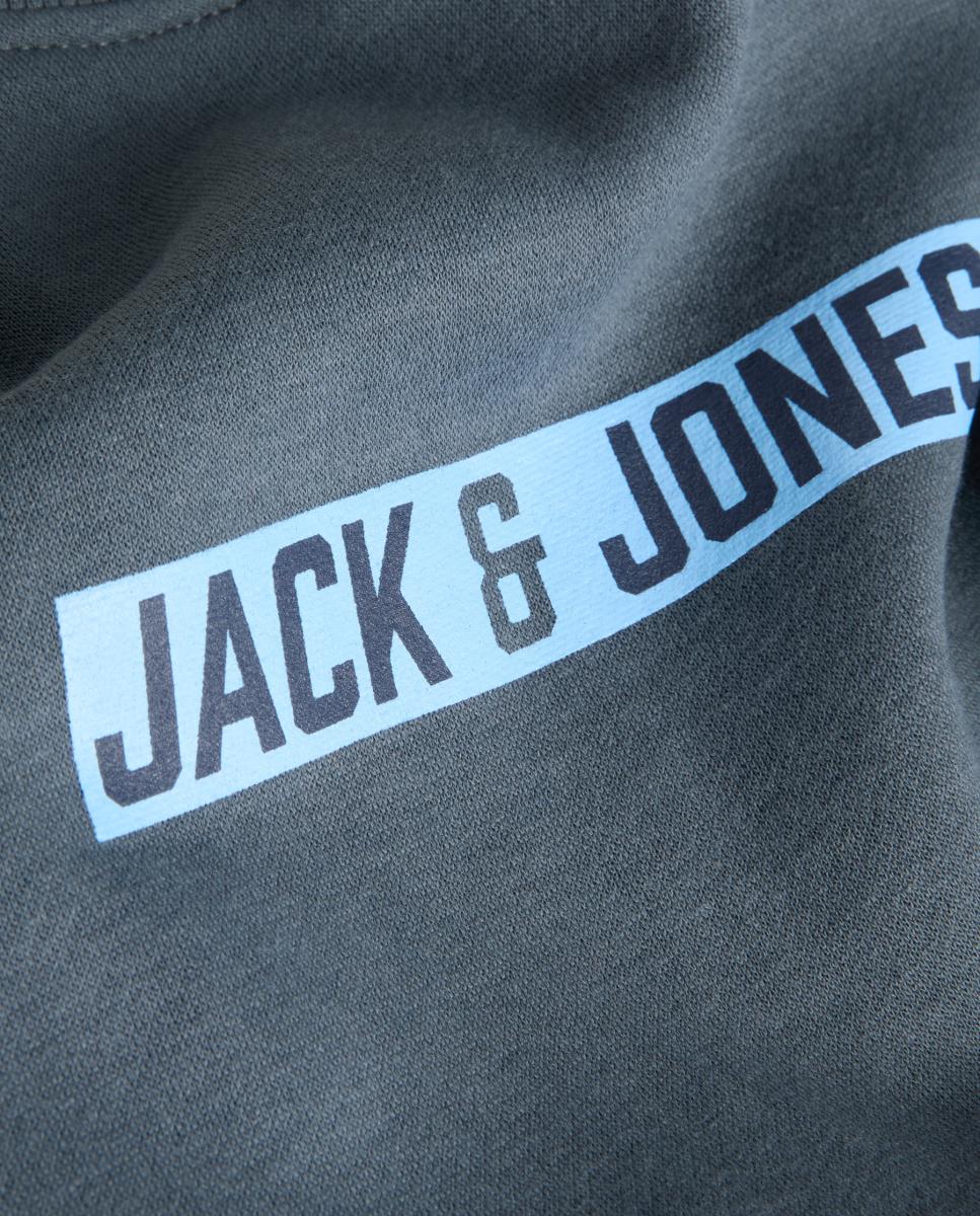 Sweatshirt sem Capuz e com Estampado à Frente Azul-7