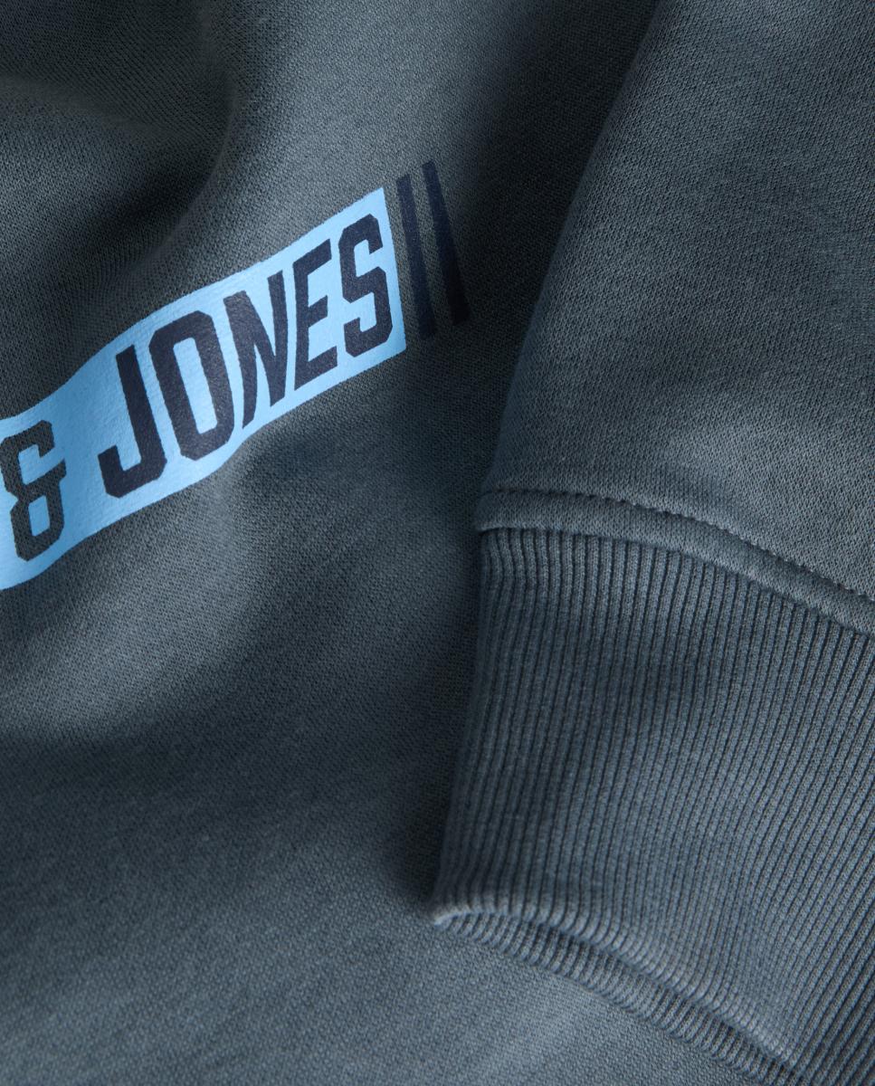Sweatshirt sem Capuz e com Estampado à Frente Azul-8