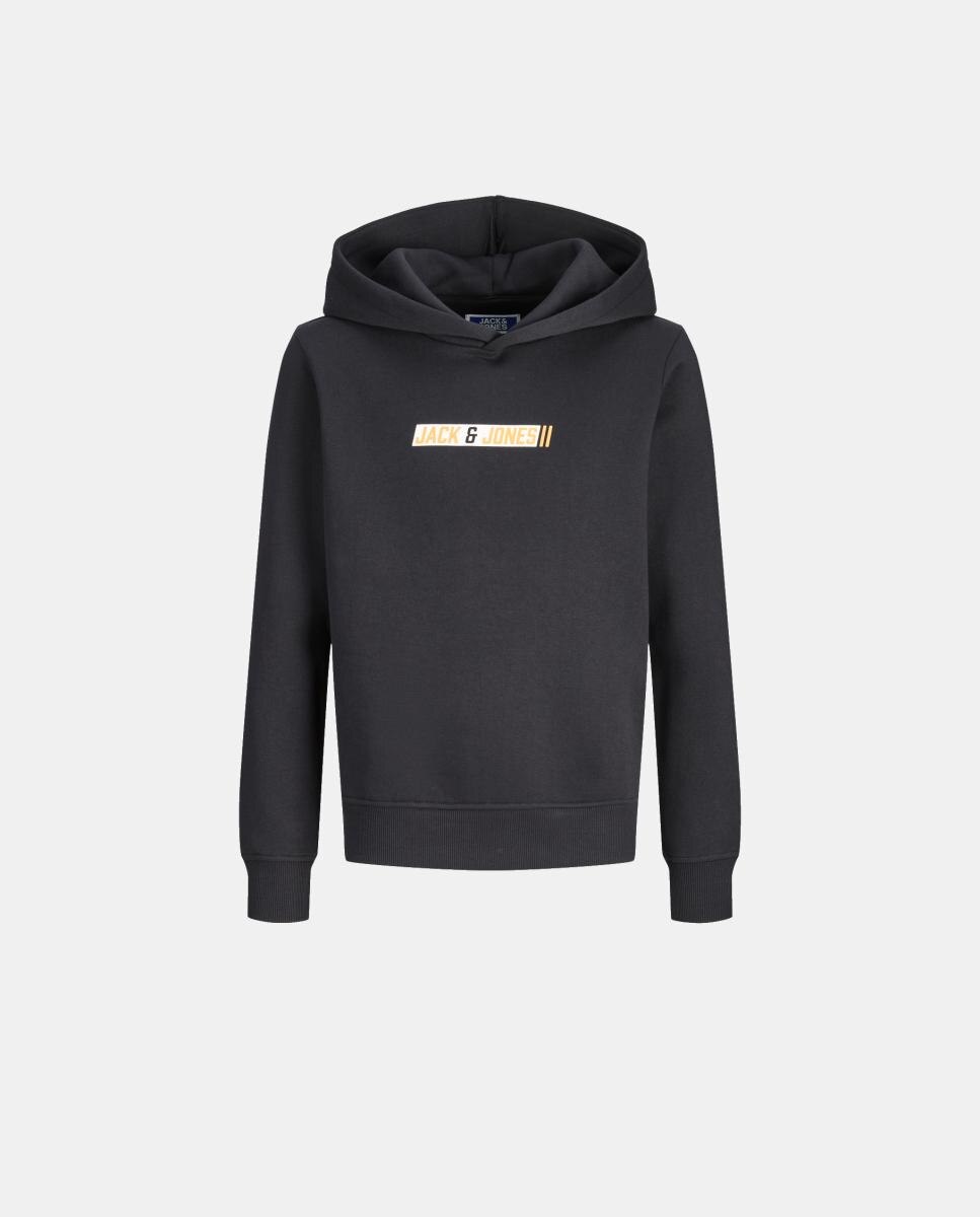 Sudadera de niño con capucha y print frontal - Jack & Jones - Negro Negro-5