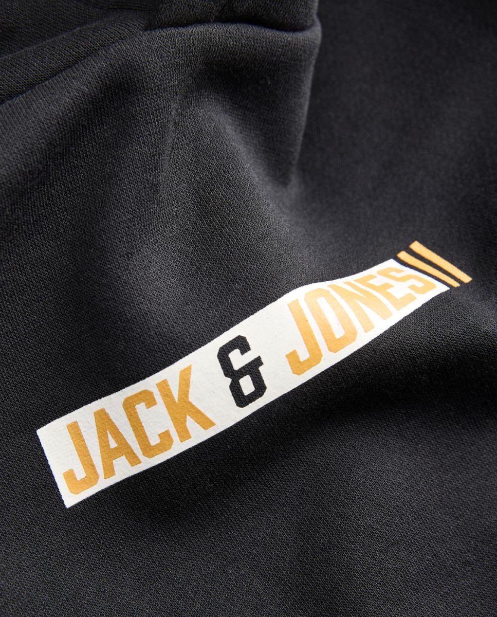 Sudadera de niño con capucha y print frontal - Jack & Jones - Negro Negro-7
