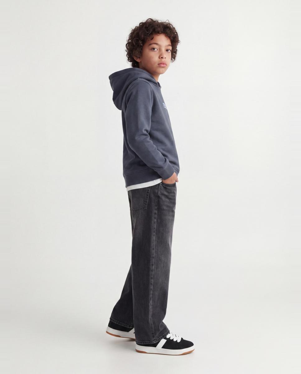 Sudadera de niño con capucha y print frontal - Jack & Jones - Azul Azul-2