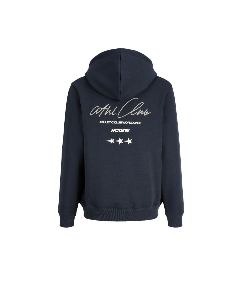 Sweatshirt com Capuz e Back Print Azul-marinho-8