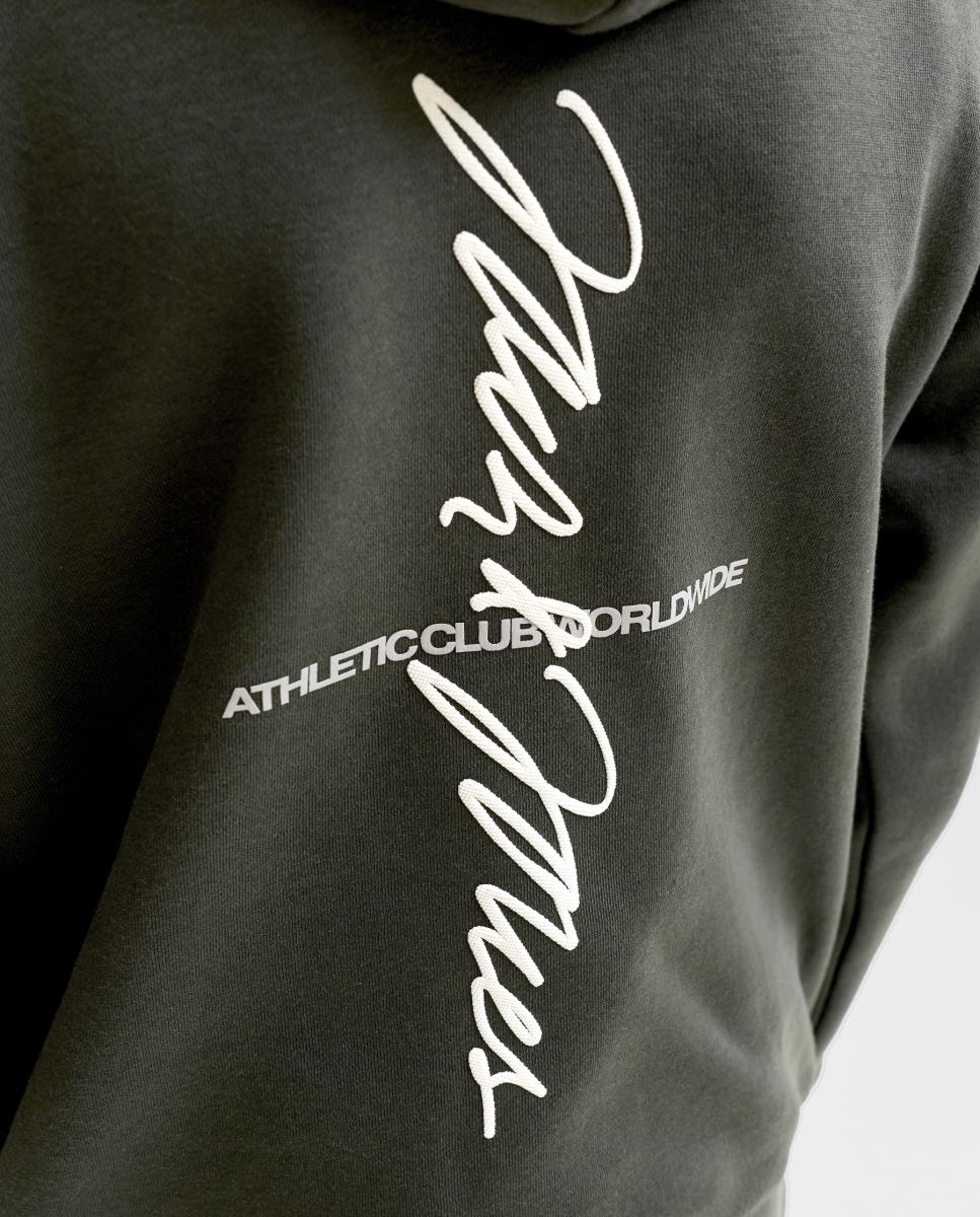 Sudadera de niño con capucha y back print - Jack & Jones - Verde oscuro Verde oscuro-4