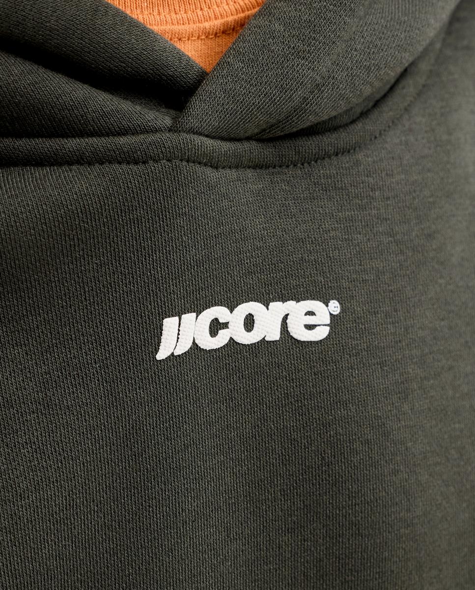 Sudadera de niño con capucha y back print - Jack & Jones - Verde oscuro Verde oscuro-5