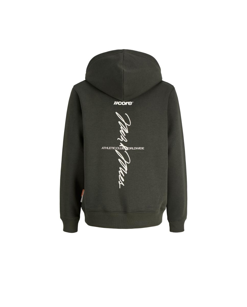 Sudadera de niño con capucha y back print - Jack & Jones - Verde oscuro Verde oscuro-8