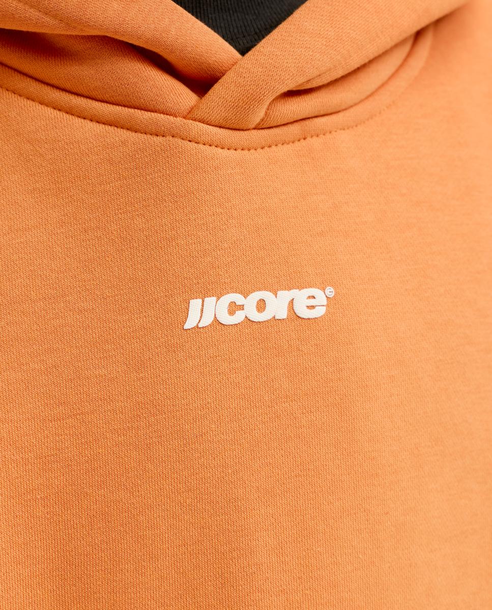 Sudadera de niño con capucha y back print - Jack & Jones - Naranja Naranja-8