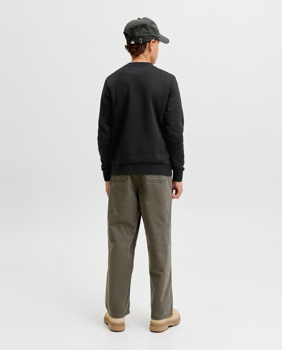 Sudadera de niño sin capucha con print frontal - Jack & Jones - Negro Negro-3
