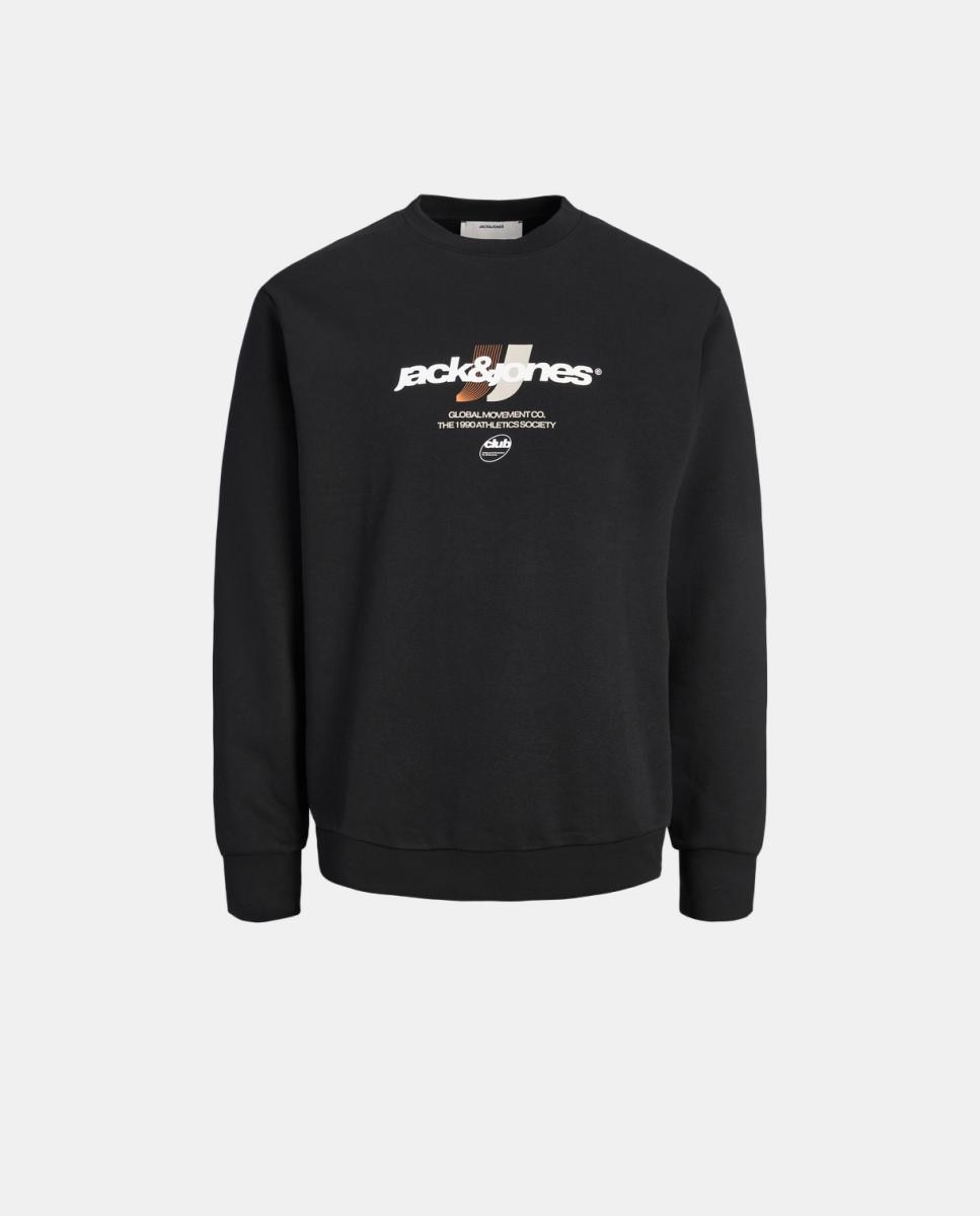 Sudadera de niño sin capucha con print frontal - Jack & Jones - Negro Negro-7