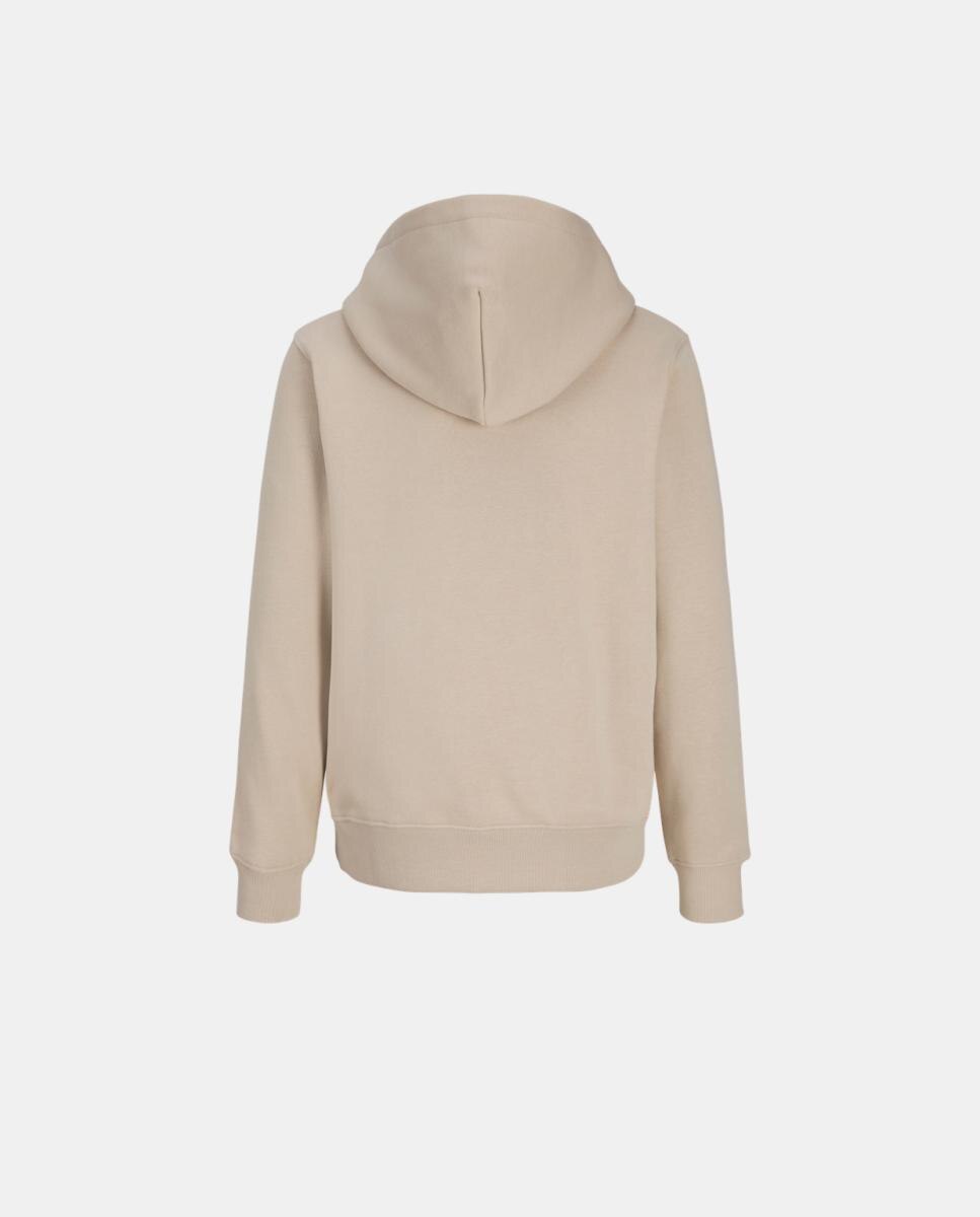 Sudadera de niño lisa con capucha y print frontal a tono - Jack & Jones - Natural Natural-8