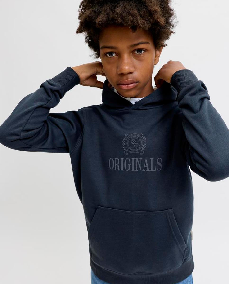 Sweatshirt Lisa com Capuz e Estampado a Condizer à Frente Azul-marinho-4