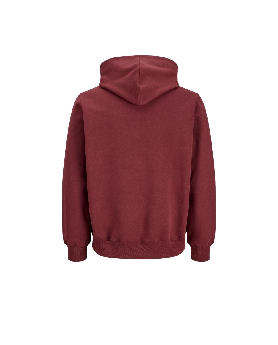 Sweatshirt com Capuz e Estampado à Frente Bordeaux-2