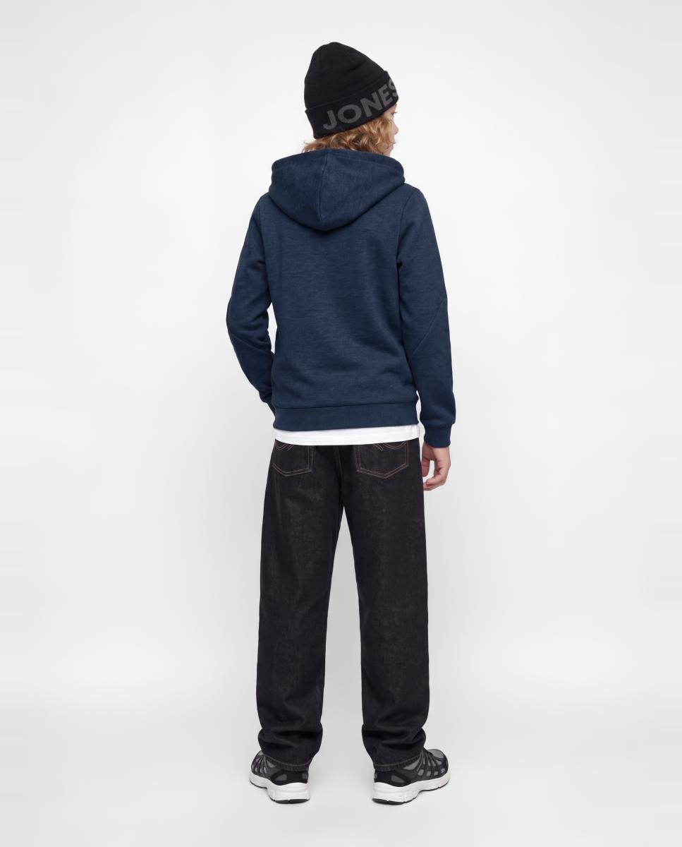Sweatshirt com Capuz e Estampado à Frente Azul-marinho-2