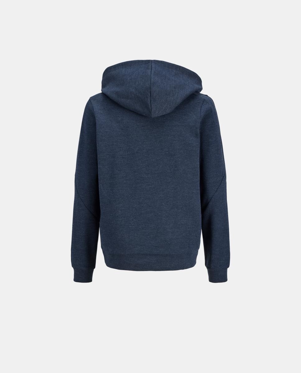 Sweatshirt com Capuz e Estampado à Frente Azul-marinho-7