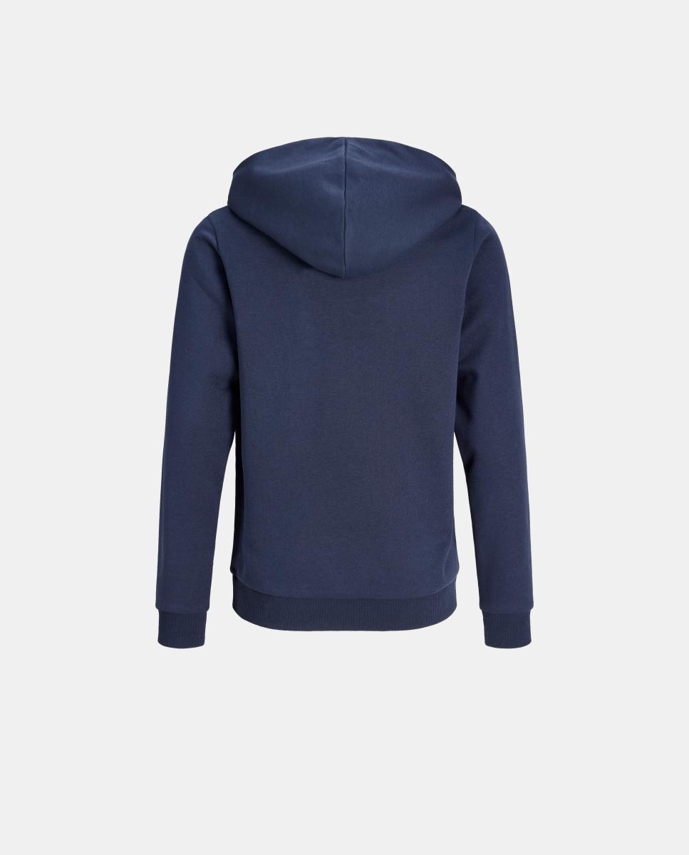 Sudadera de niño con capucha y print frontal - Jack & Jones - Azul marino Azul marino-3