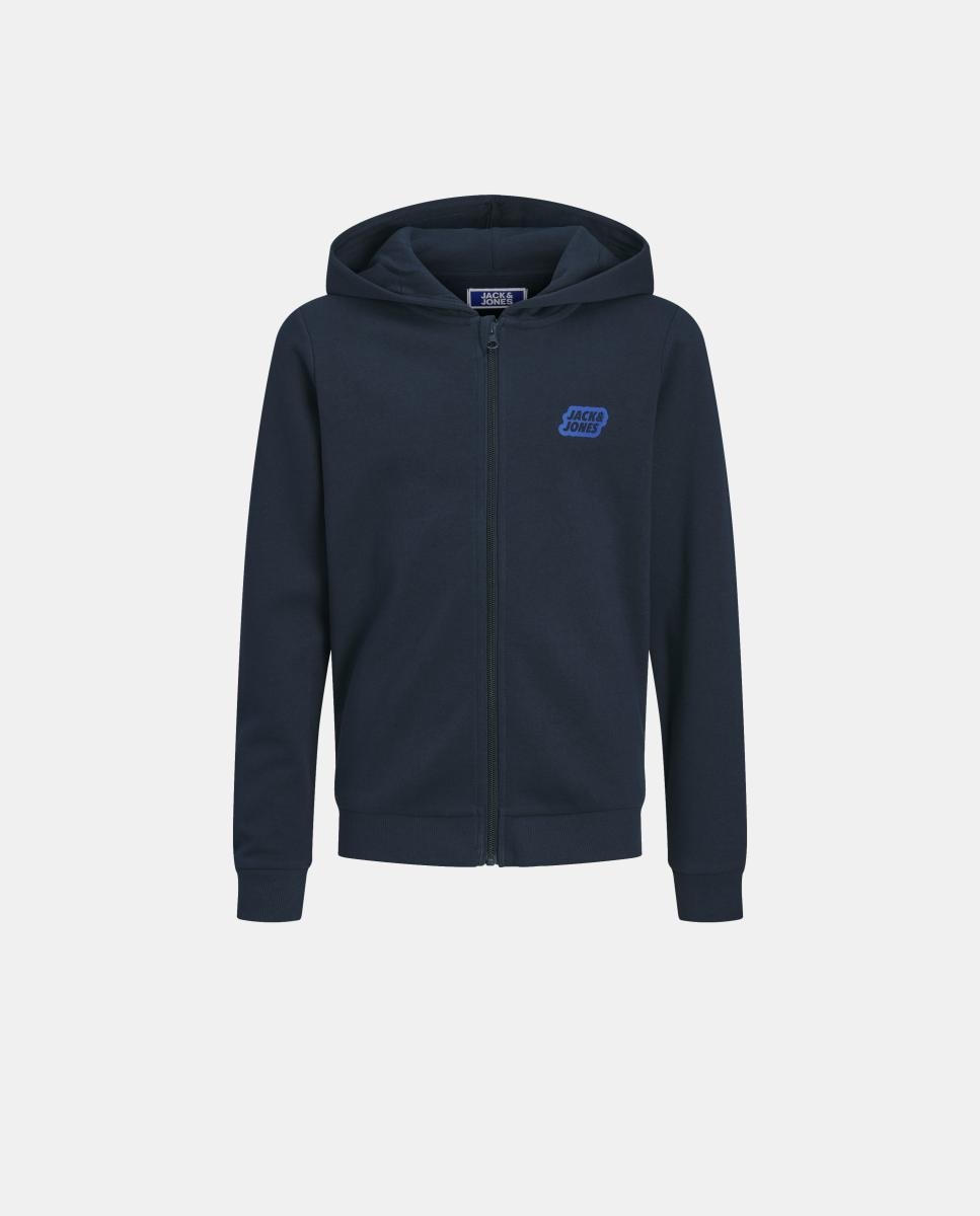 Sudadera de niño con cremallera y capucha - Jack & Jones - Azul marino Azul marino-1