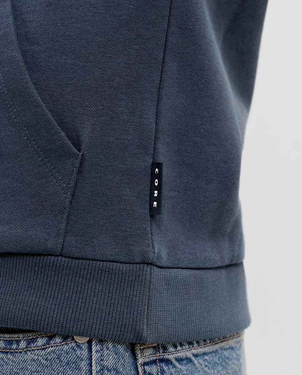 Sweatshirt com Capuz e Estampado à Frente Azul-marinho-6