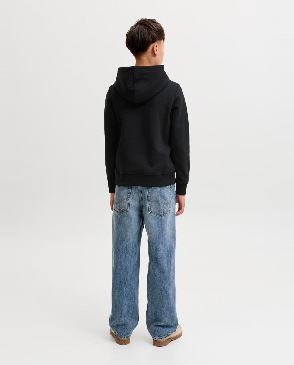 Sweatshirt com Capuz e Estampado à Frente Preto-3