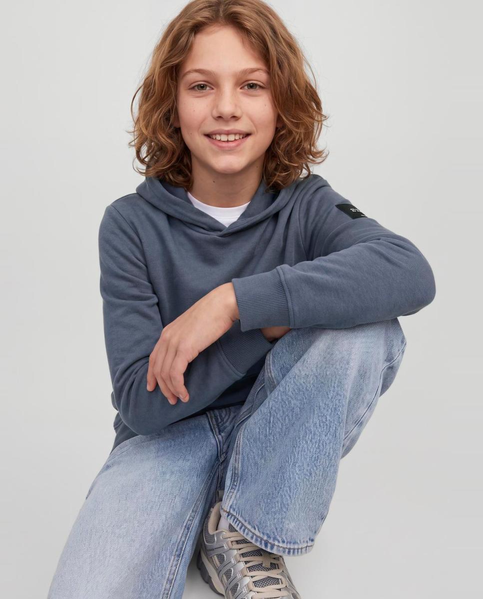 Imagen 4 de Sudadera de niño lisa y con capucha - Jack & Jones - Azul Azul