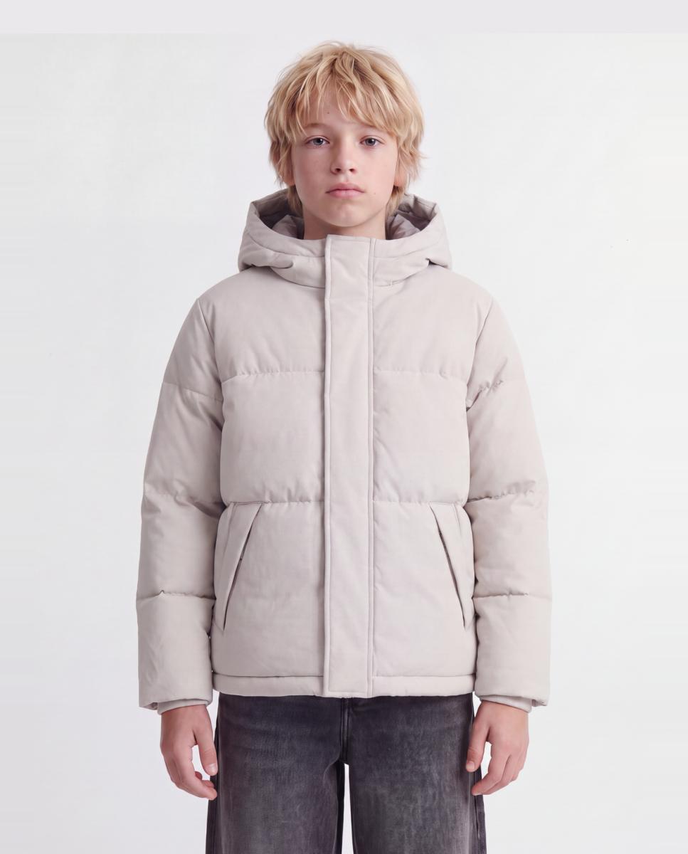 Imagen 0 de Plumifero de niño con capucha Natural