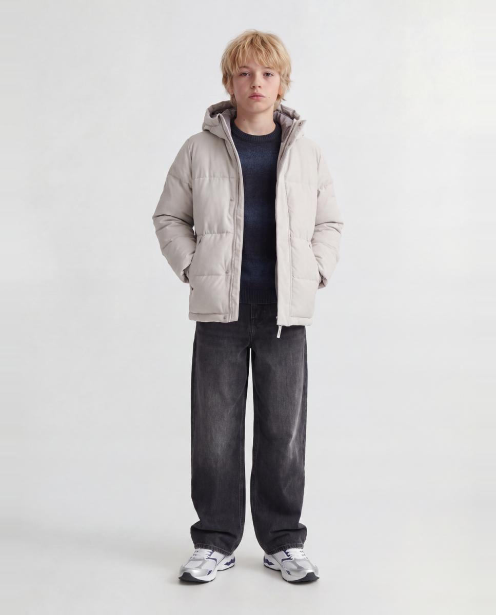 Plumifero de niño con capucha - Jack & Jones - Natural Natural-3