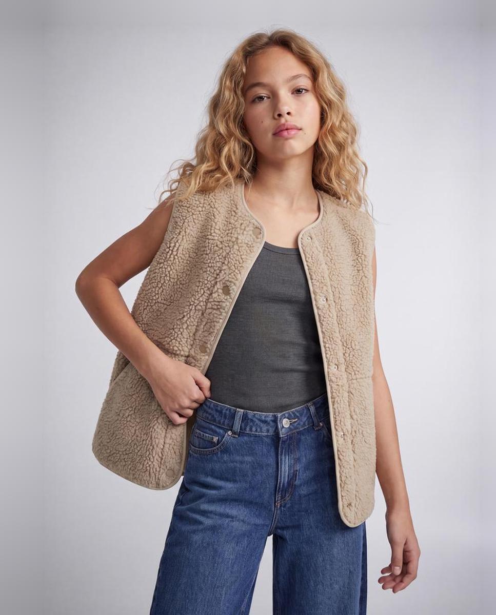 Imagen 3 de Chaleco de borreguillo de niña - Jack & Jones - Beige Beige