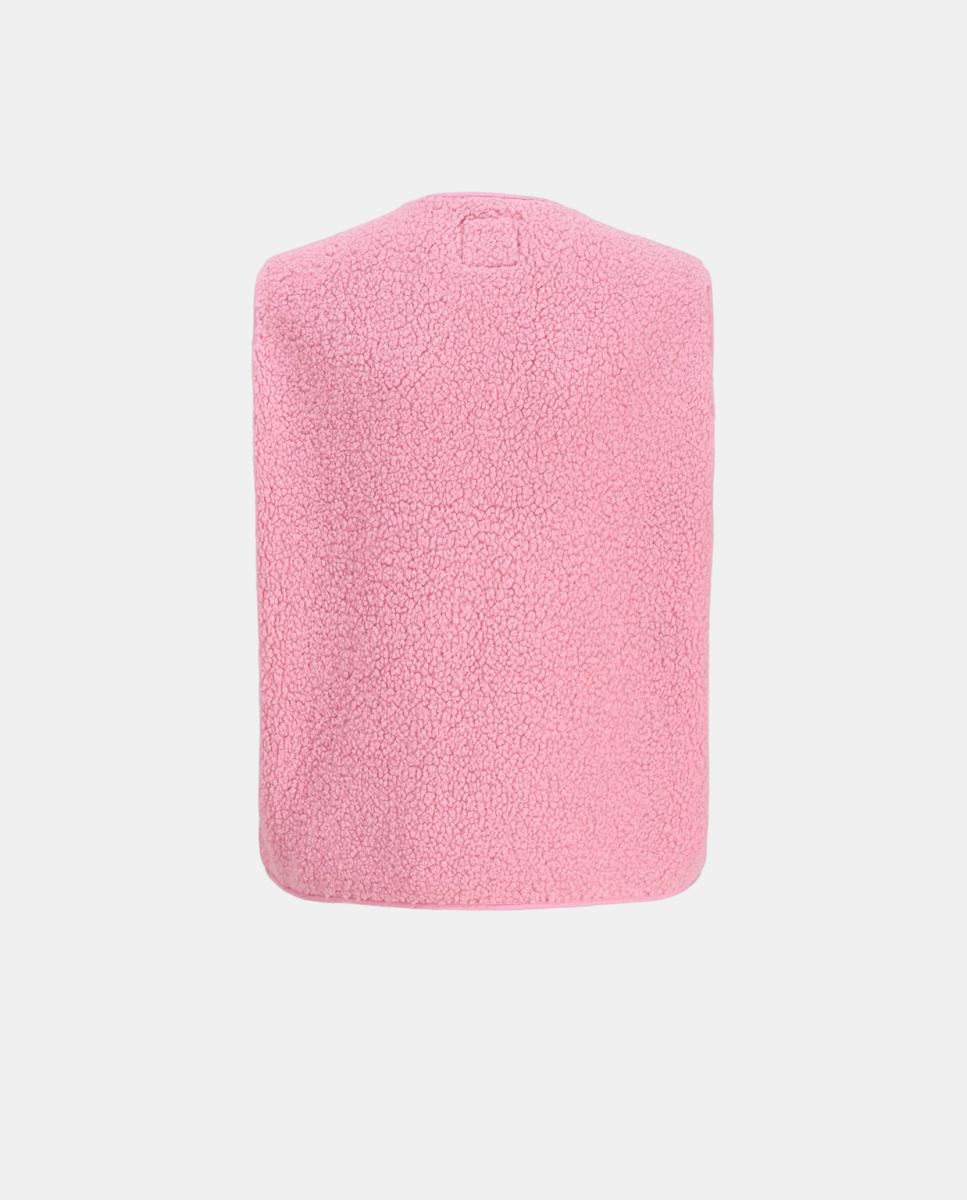Colete de Pelo de Borrego Rosa-6