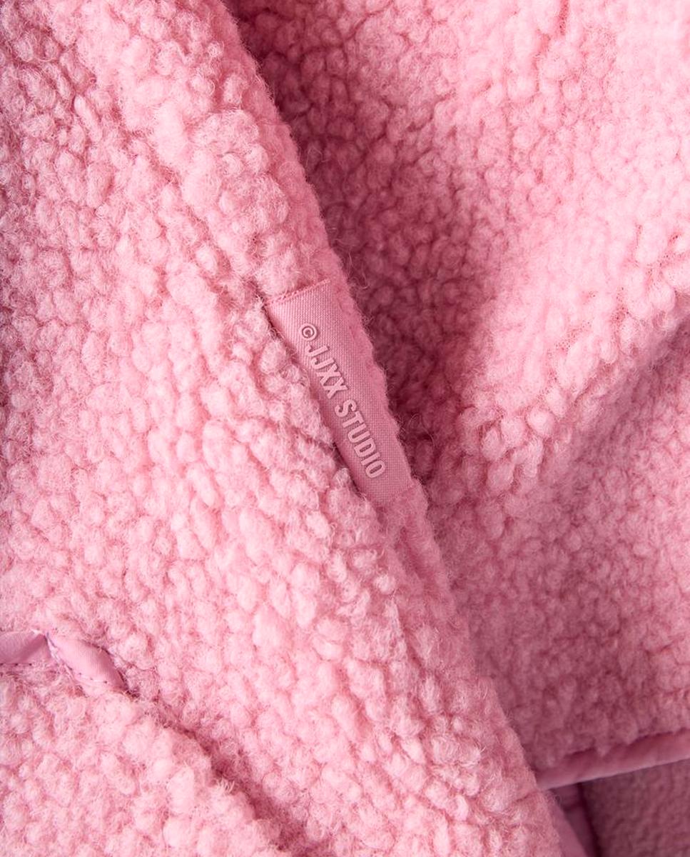 Colete de Pelo de Borrego Rosa-7
