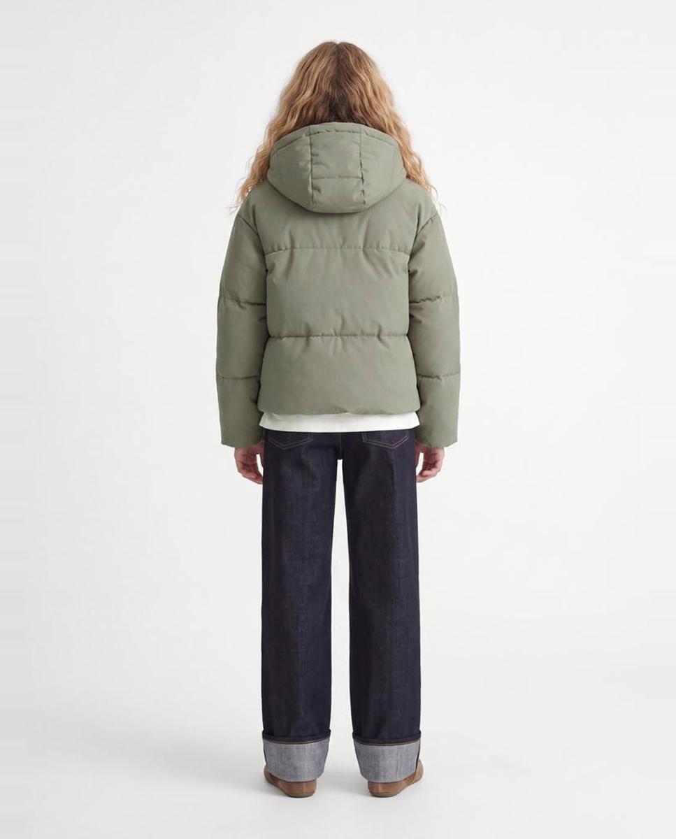 Abrigo acolchado liso de niña - Jack & Jones - Verde claro Verde claro-2