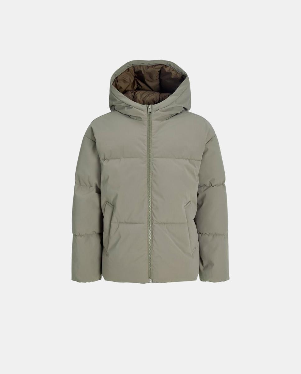 Abrigo acolchado liso de niña - Jack & Jones - Verde claro Verde claro-5