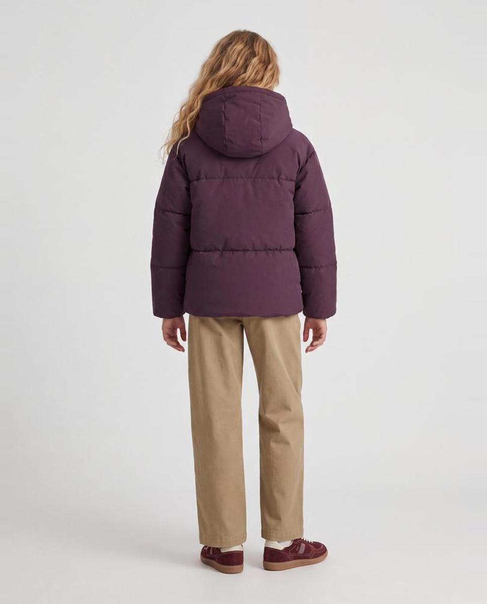 Abrigo acolchado liso de niña - Jack & Jones - Burdeos Burdeos-2