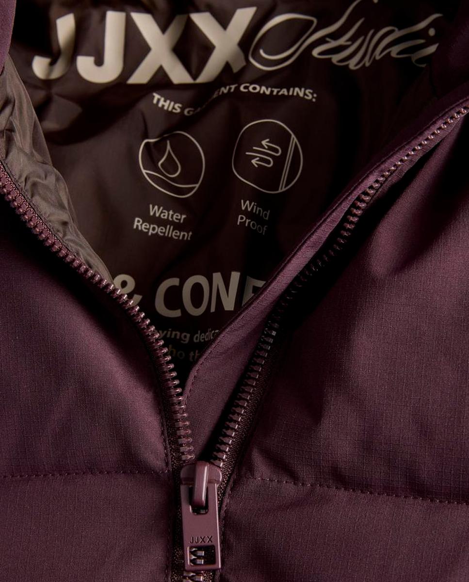Abrigo acolchado liso de niña - Jack & Jones - Burdeos Burdeos-7