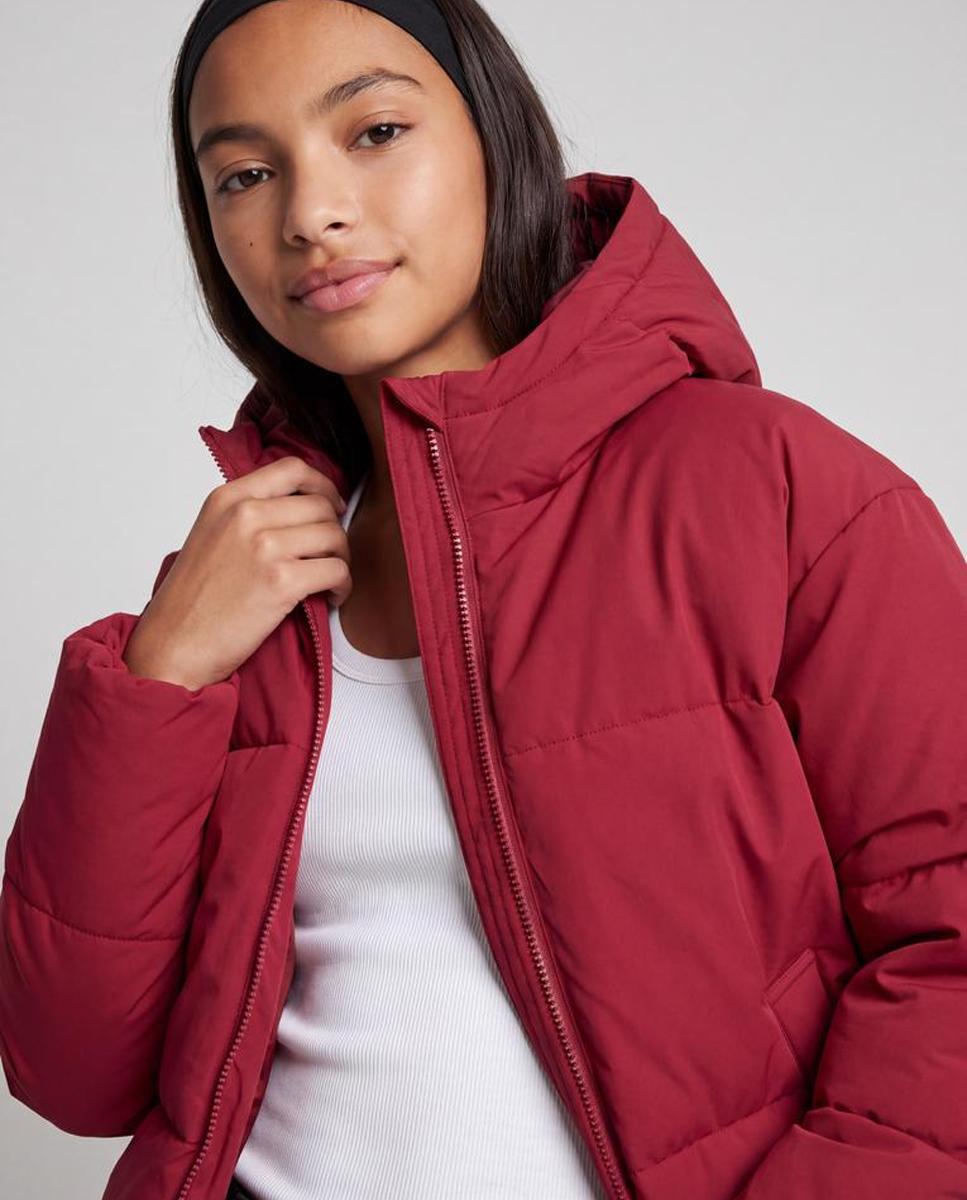 Abrigo acolchado liso de niña - Jack & Jones - Rojo Rojo-3