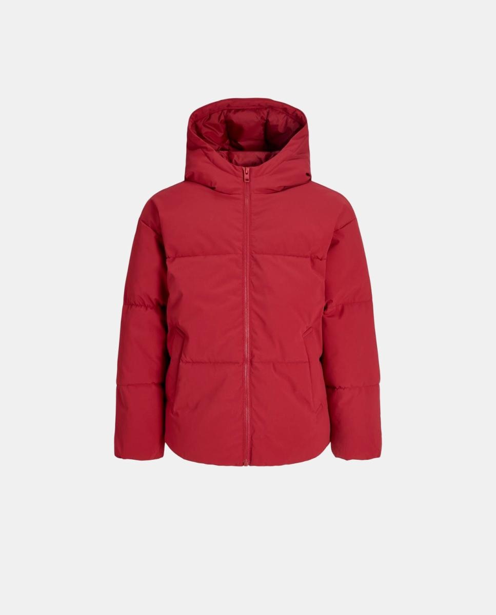 Abrigo acolchado liso de niña - Jack & Jones - Rojo Rojo-5