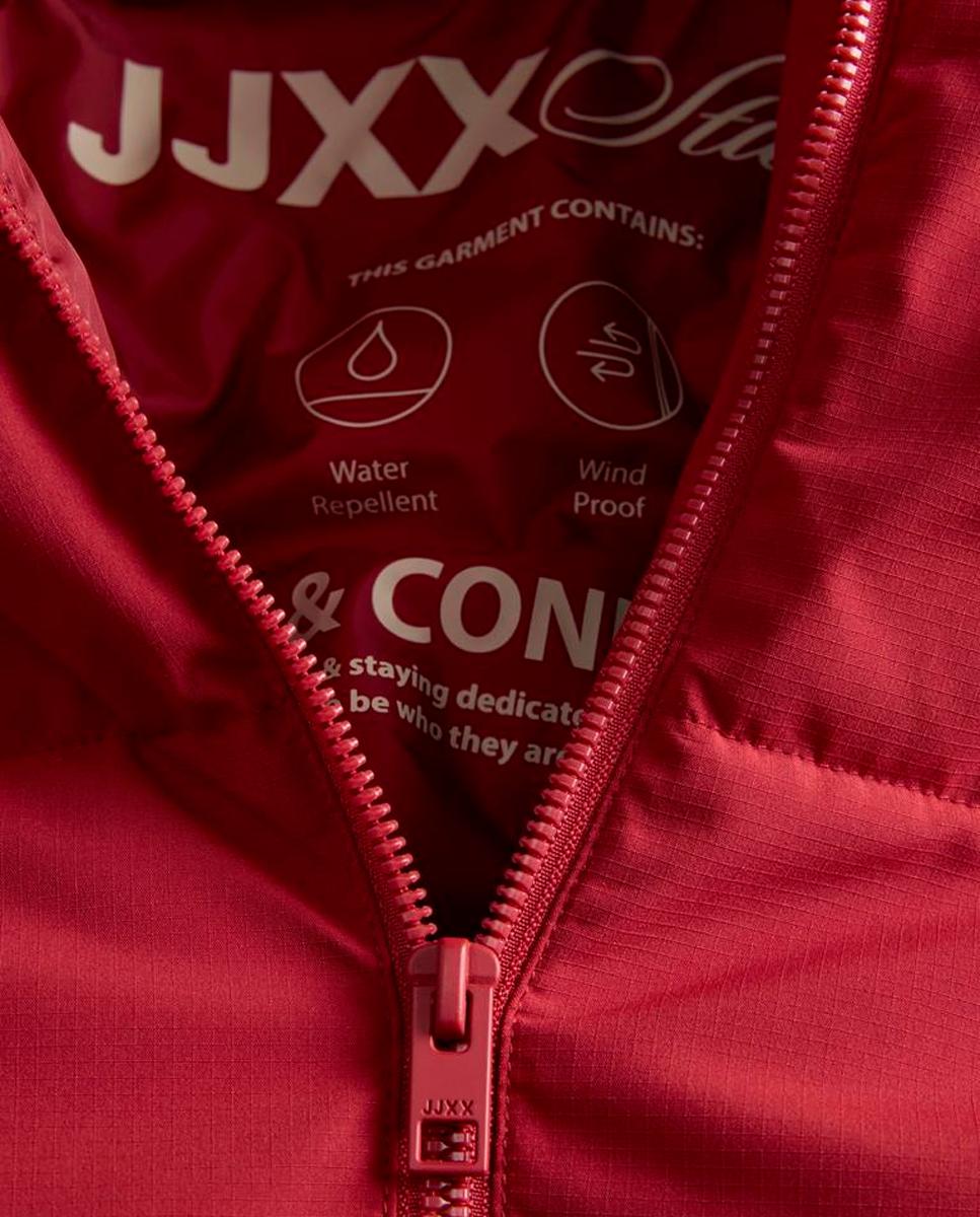 Abrigo acolchado liso de niña - Jack & Jones - Rojo Rojo-8