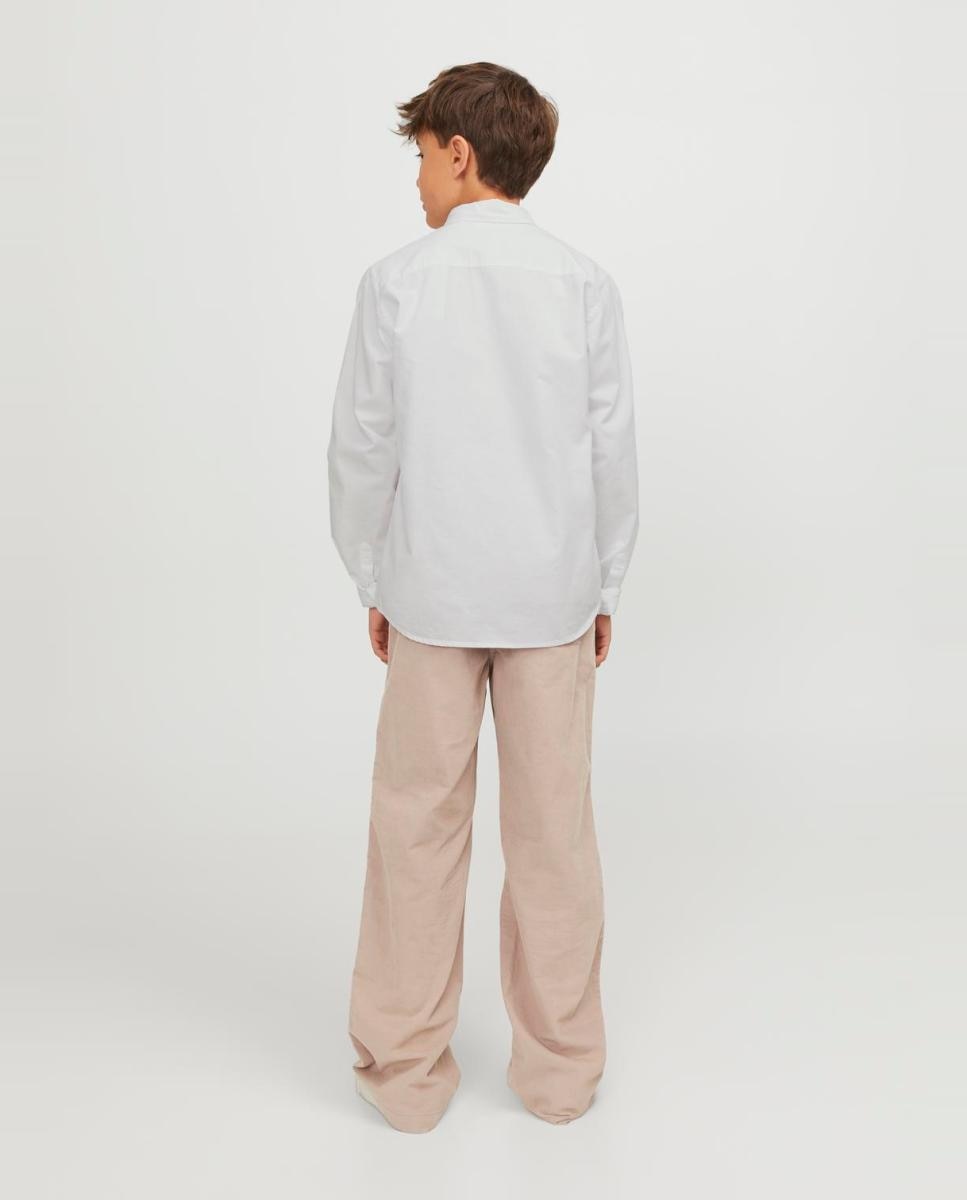 Camisa Oxford com Manga Comprida Branco-2