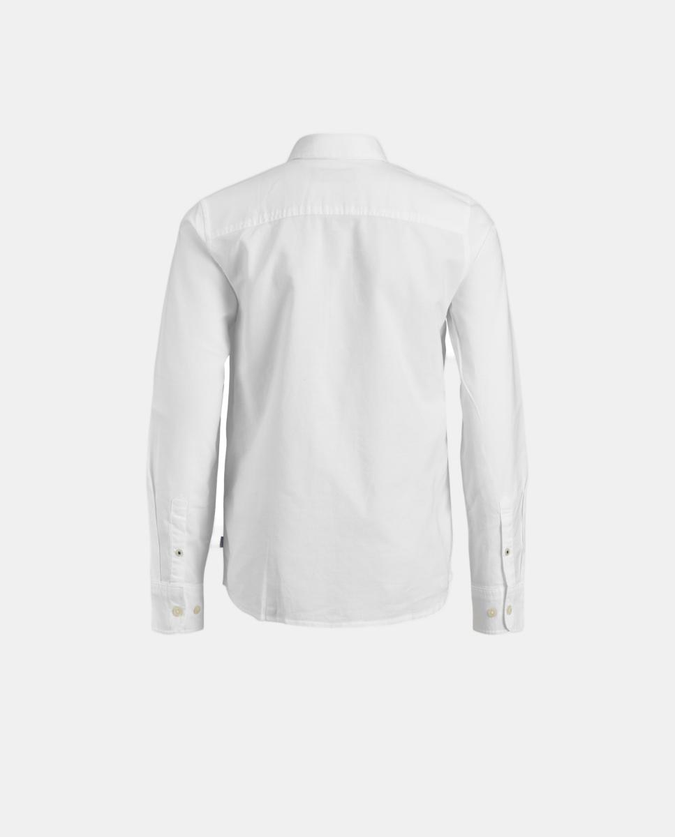 Camisa Oxford com Manga Comprida Branco-7