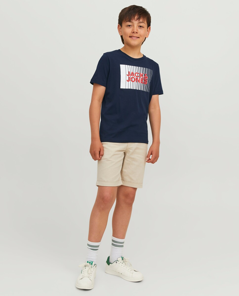 T-shirt com manga curta Azul-marinho-6