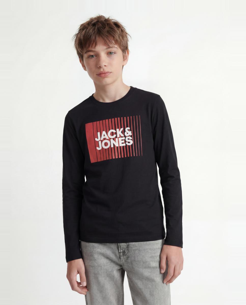 Camiseta de niño manga larga - Jack & Jones - Negro Negro-1
