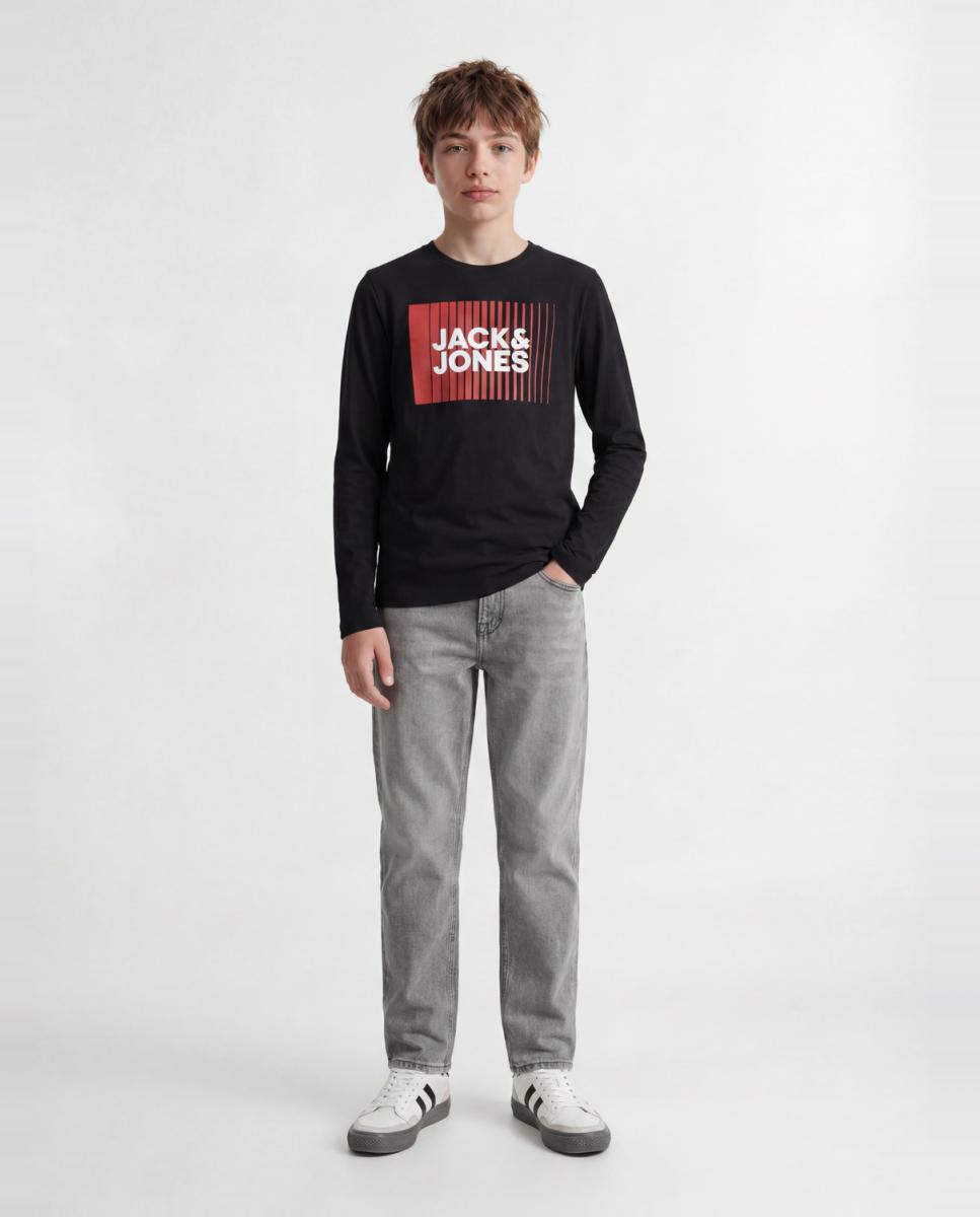 Camiseta de niño manga larga - Jack & Jones - Negro Negro-2
