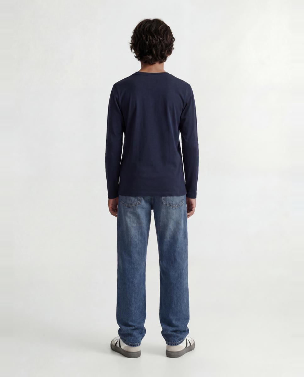 Camiseta de niño manga larga - Jack & Jones - Azul marino Azul marino-2