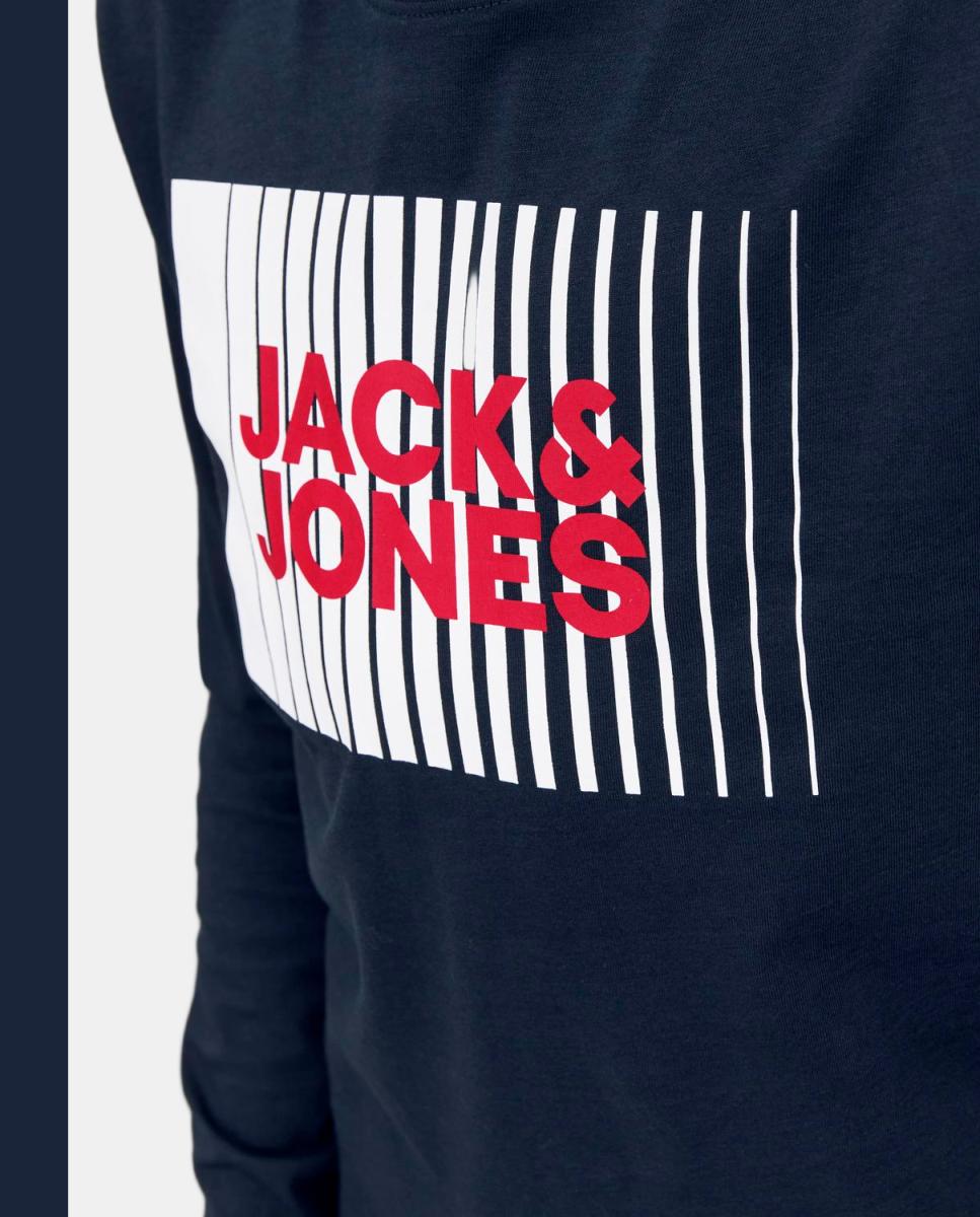 Camiseta de niño manga larga - Jack & Jones - Azul marino Azul marino-3
