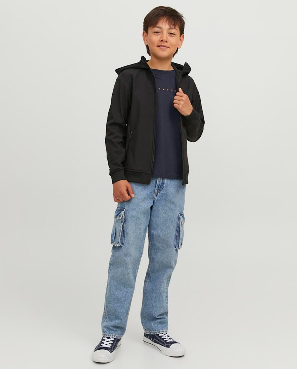 Camiseta de niño manga corta con print frontal - Jack & Jones - Azul Azul-6