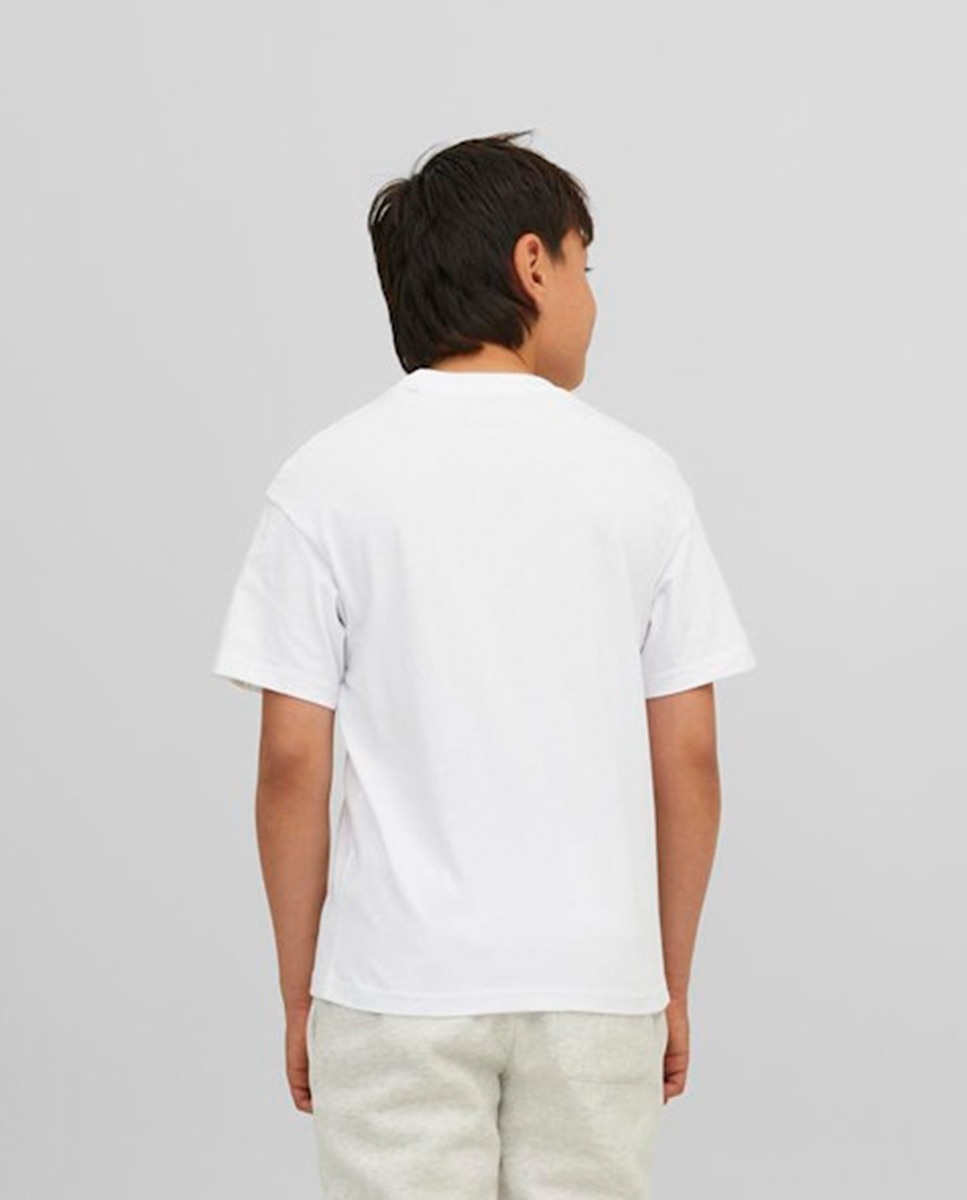 T-shirt de Manga Curta com Estampado à Frente Jack & Jones Branco-2