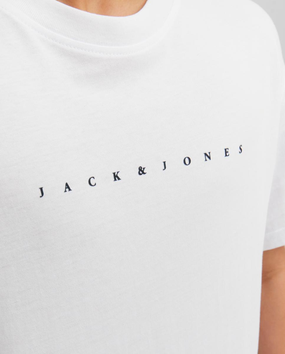 T-shirt de Manga Curta com Estampado à Frente Jack & Jones Branco-4