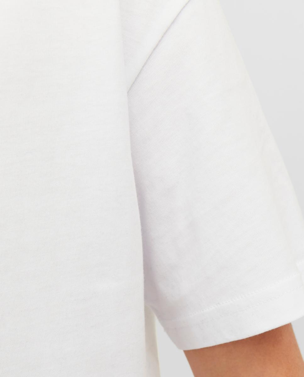 T-shirt de Manga Curta com Estampado à Frente Jack & Jones Branco-5